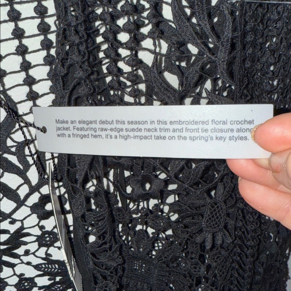 NWT Elie Tahiri SILAS Floral Crocheted Jacket Size M - Picture 11 of 11